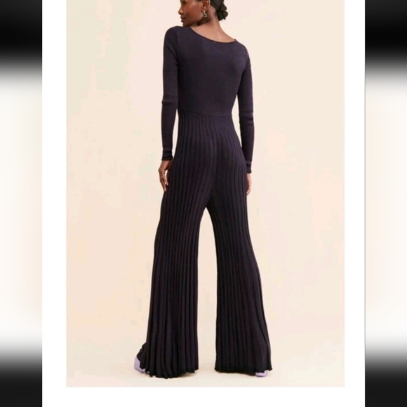 Free People Lady Luck Ribbed Wide Leg Jumpsuit - Picture 11 of 16